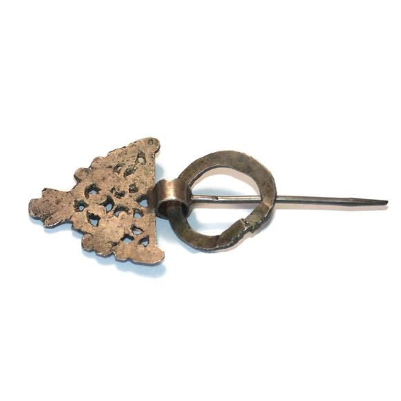 Antique Tribal Sterling Silver Brooch Vintage Ethnic North Africa Morocco - Picture 1 of 3